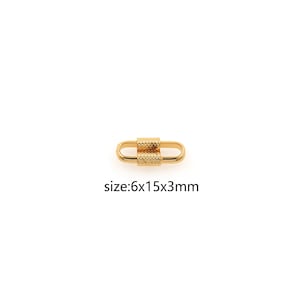 18K Gold Filled Oval Connector,Dainty Oval Charm Necklace Bracelet for DIY Jewelry Making Supply