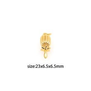 18K Gold Filled Screwdriver Pendant,Dainty Tool Charm Earrings Necklace for DIY Jewelry Making Supply