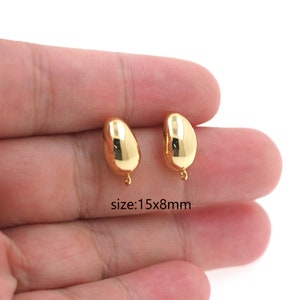 18K Gold Filled Geometric Stud Earrings,Dainty Hoops,Everyday Earrings,Minimalist Earrings