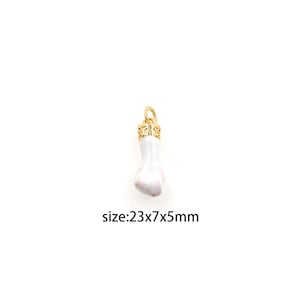 Gesture Charm,18K Gold Filled Hand Pendant,Enamel Fist Earrings Necklace for DIY Jewelry Making Supply