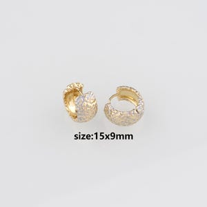 18K Gold Filled Thick Hoop Earrings,Dainty Earrings,Gold Round Earrings,Minimalist Earrings,Everyday Earrings