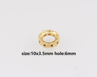 24K Gold Filled Flower Spacer Beads,Sunflower Spacer Beads,DIY Jewelry Making Supply