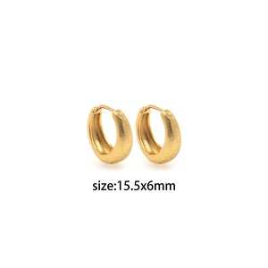 18K Gold Filled Thick Hoop Stud Earrings,Dainty Earrings,Minimalist Earrings,Gold Hoop Earrings,Huggie Earrings