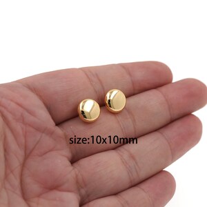 18K Gold Filled Round Stud Earrings,Dainty Earrings,Everyday Earrings,Handmade Earrings