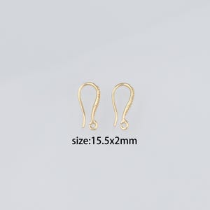 Gancio per orecchio riempito in oro 18K, gancio per orecchio delicato, gancio per orecchio quotidiano, gancio per orecchio minimalista