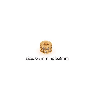 18K Gold Filled Barrel Spacer Beads,Cylindrical Spacer Beads,DIY Jewelry Making Supply