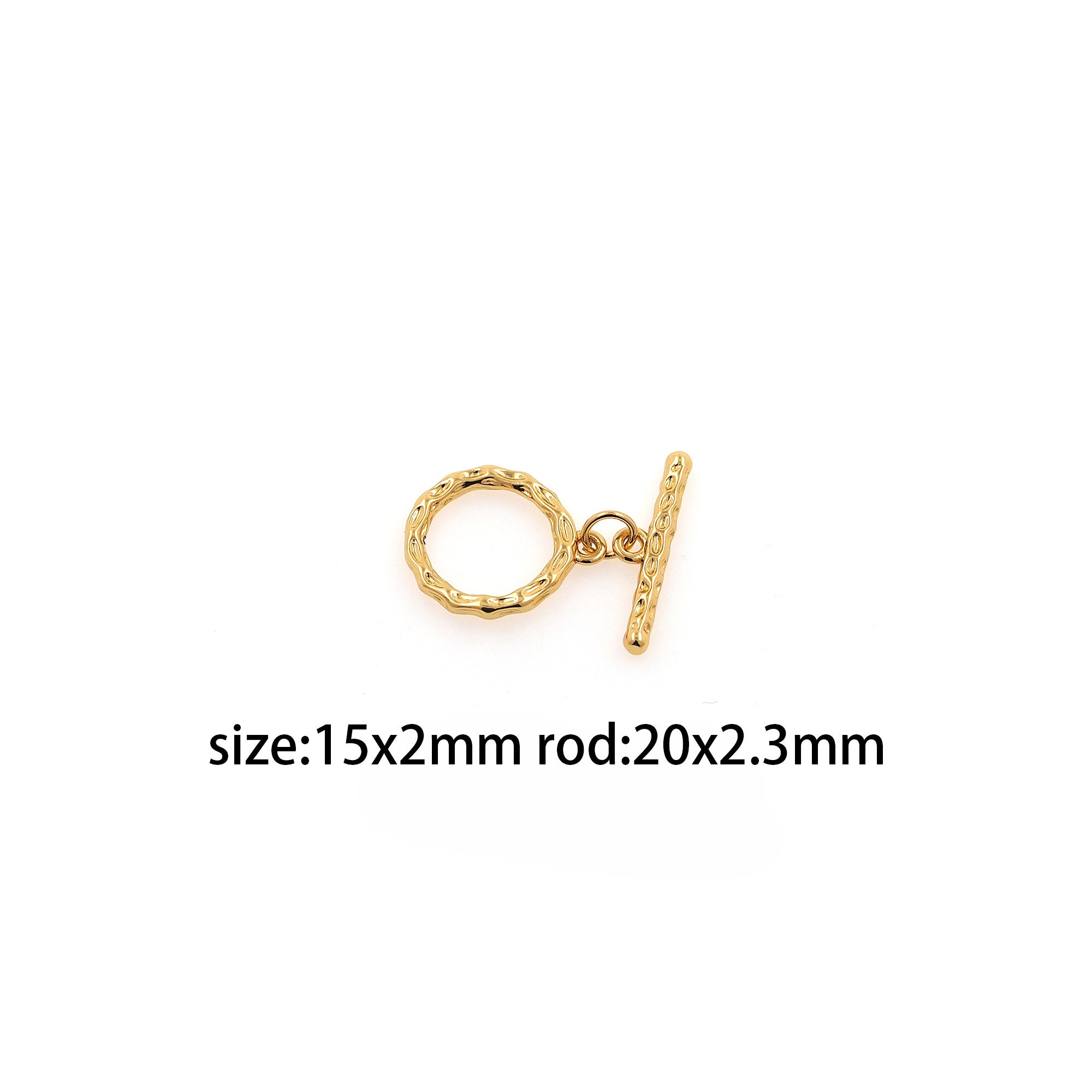 18K Gold Filled OT Clasp,Round OT Clasp Bracelet Necklace for DIY Jewelry Finding Necklace Bracelet