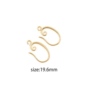 18K Gold Filled French Hook Earrings,Earring Hooks with Loop