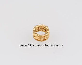 24K Gold Filled Cylinder Spacer Beads,Barrel Spacer Beads,DIY Jewelry Making Supply