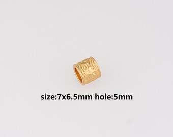 24K Gold Filled Cylinder Spacer Beads,Barrel Spacer Beads,DIY Jewelry Making Supply