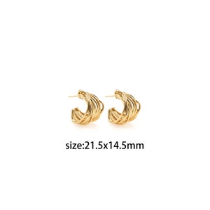 18K Gold Filled Geometric Hoop Earrings,Dainty Hoops,Round Huggie Hoops,Minimalist Earrings