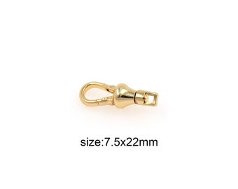 18K Gold Filled Lobster Clasp,Swivel Clasp,Carabiner Clasp Lock for DIY Jewelry Necklace Bracelet