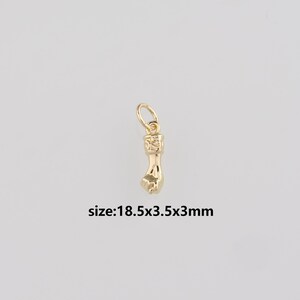 Gold Gesture Charm,18K Gold Filled Hand Pendant,Dainty Fist Earrings Necklace for DIY Jewelry Making Supply