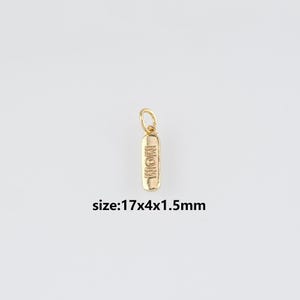 Ciondolo mamma riempito in oro 18K, orecchini e collana con ciondolo mamma delicato per la creazione di gioielli fai da te