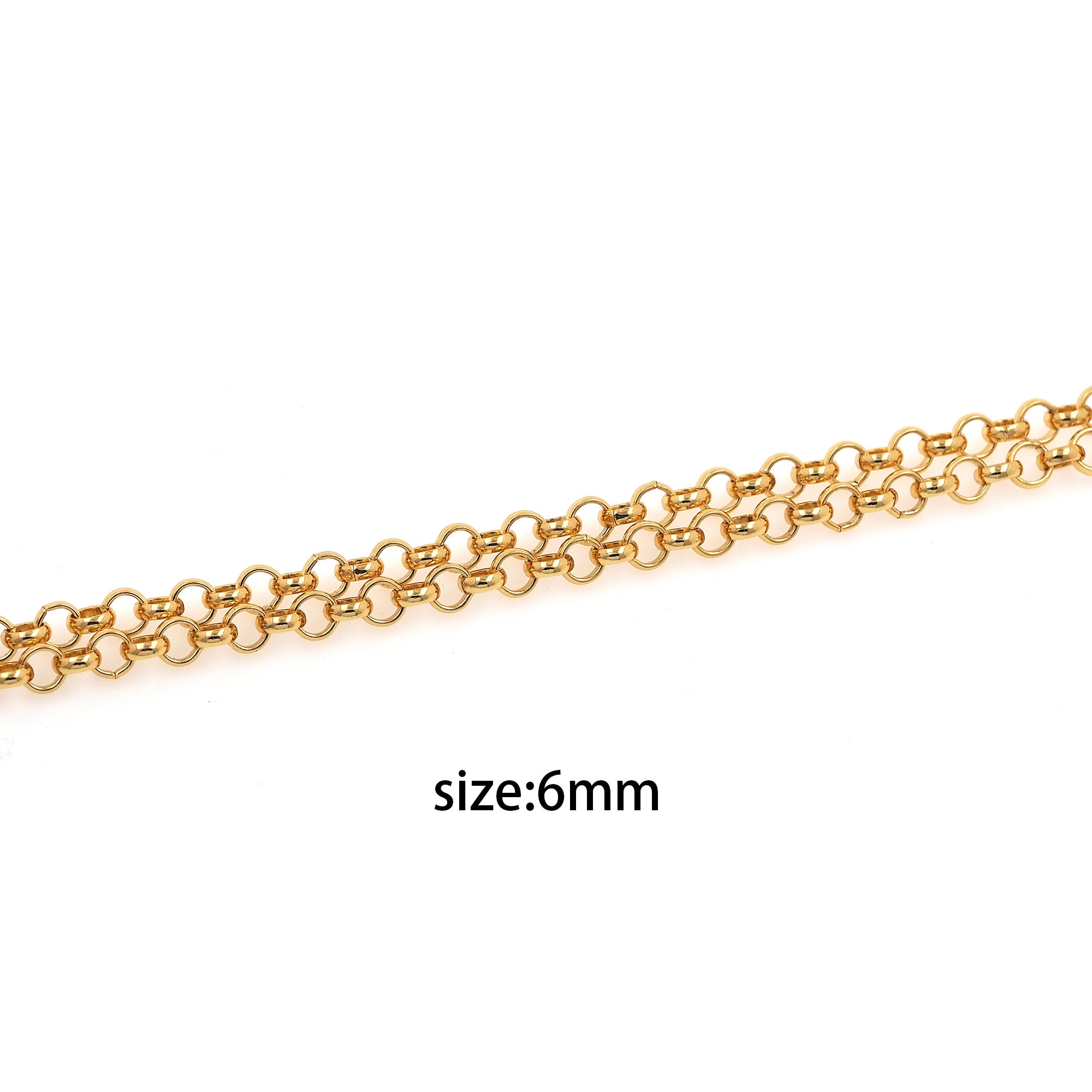 Woman's Rolo Chain 18K Gold Filled Rolo Chain Necklace,round Rolo Chain Necklace for Women ...