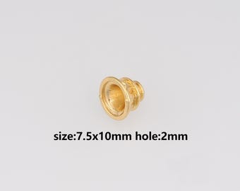 24K Gold Filled Geometric Spacer Beads,Dainty Irregular Beads,DIY Jewelry Making Supply