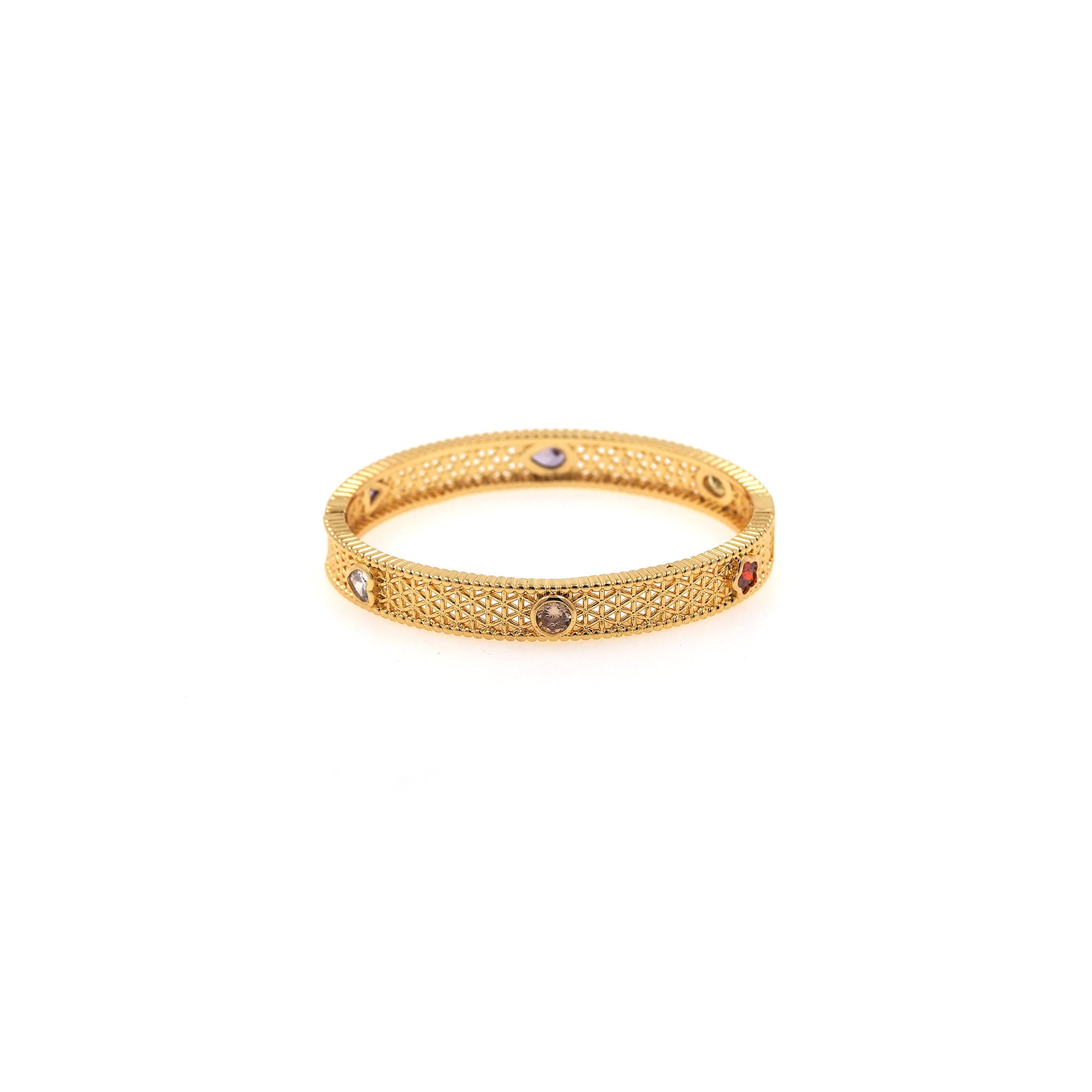 18K Gold Filled CZ Bangle-zircon Bracelet-dainty Bracelet 18K Gold Filled CZ Bangle-zircon Bracelet-dainty Bracelet