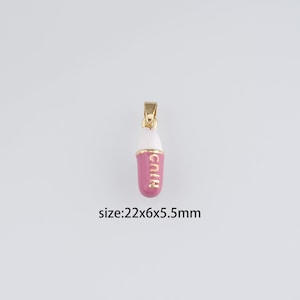 18K Gold Filled Pill Pendant,Chill Pill Charm,Enamel Capsule Earrings Necklace for DIY Jewelry Making Supply
