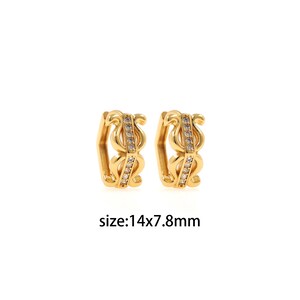 18K Gold Filled CZ Earrings,Dainty Zirconia Earrings,Gold Hoops,Dainty CZ Hoops Huggie