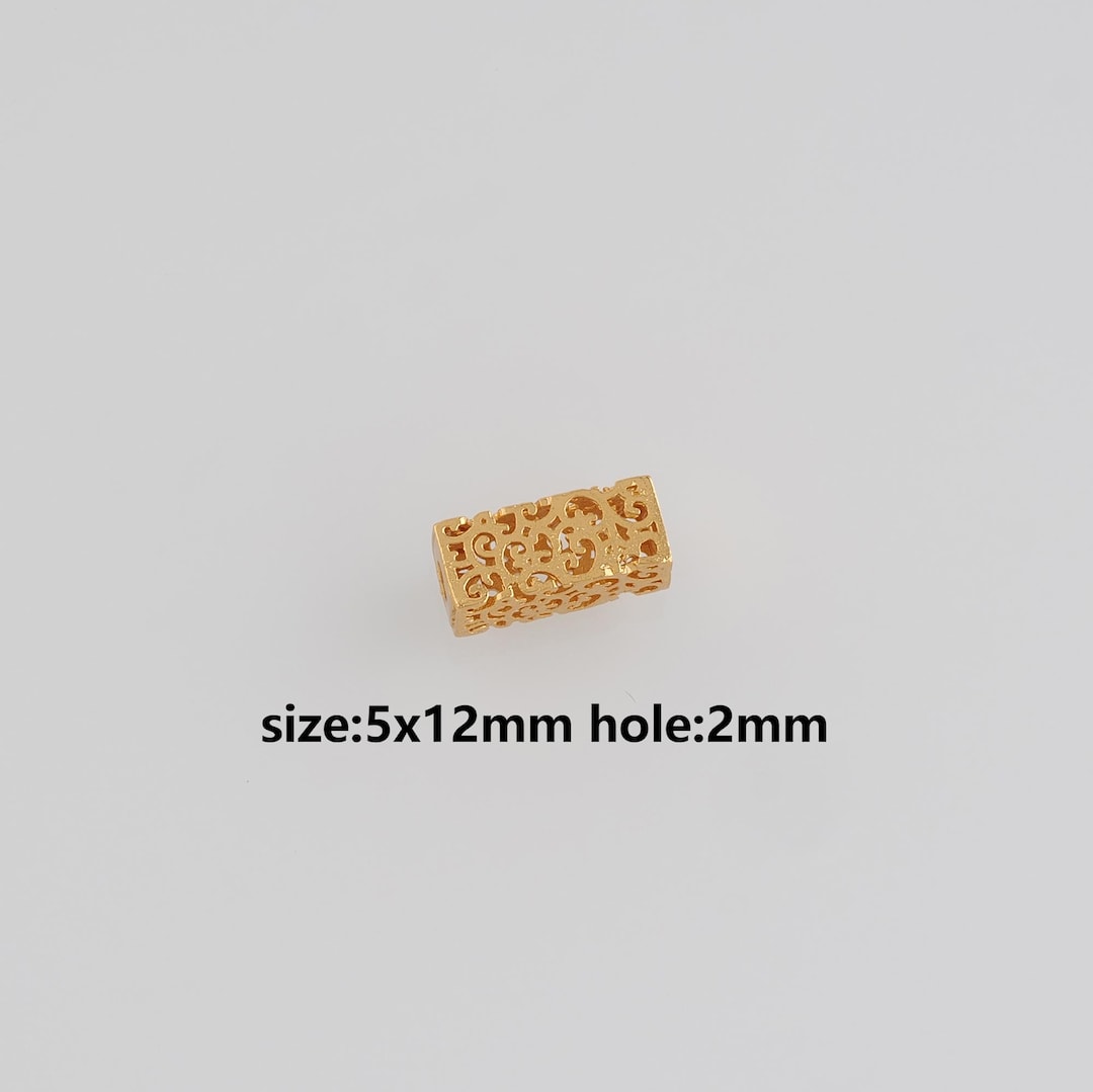 24K Gold Filled Rectangle Spacer Beads,dainty Rectangle Spacer Beads ...