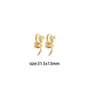 18K Gold Filled Snake Hoops Earrings,Dainty Hoops,Gold Huggies Hoops,Minimalist Earrings,Gift for Her