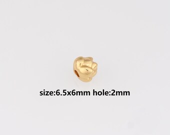 10Pcs 24K Gold Filled Lotus Spacer Beads,Flower Spacer Beads,DIY Jewelry Making Supply