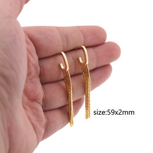 18K Gold Filled Tassel Stud Earrings,Tassel Earrings,Everyday Earrings,Minimalist Earrings