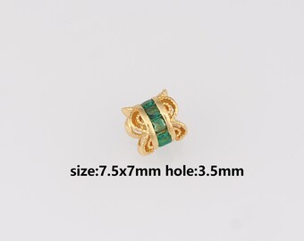 24K Gold Filled Flower Spacer Beads,Barrel Spacer Beads,DIY Jewelry Making Supply