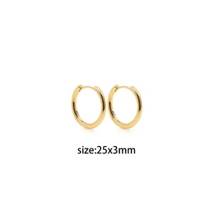 18K Gold Filled Thin Hoops,Thin Hoop Earrings,Minimalism Hoops,Dainty Hoops Huggie