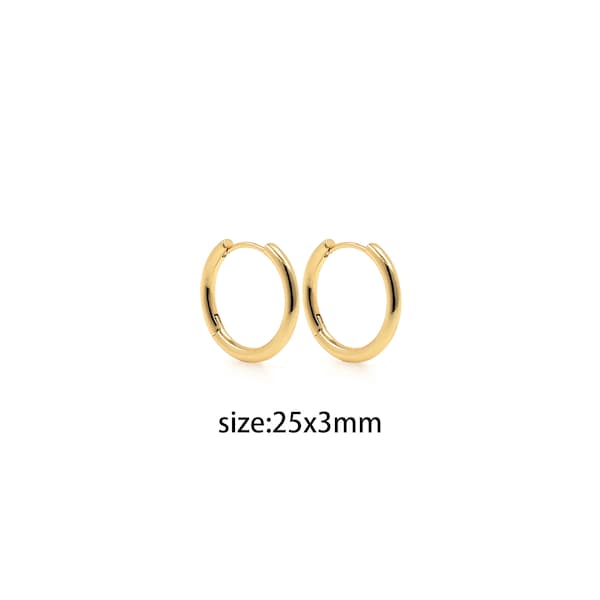 18K Gold Filled Thin Hoops,Thin Hoop Earrings,Minimalism Hoops,Dainty Hoops Huggie