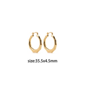 18K Gold Filled Thick Hoops,Thick Hoop Earrings,Minimalism Hoops,Dainty Hoops Huggie