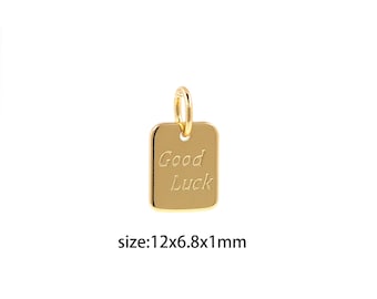 18K goud gevulde gelukshanger, sierlijke geluksbedel oorbellen ketting voor doe-het-zelf sieraden maken