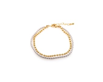 18K Gold Filled Box Link Chain Bracelet-Gold Chain Bracelet-Box Bracelet-Adjustable Bracelet-Gift for Her