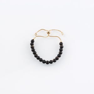 18K Gold Filled Ball Bracelet-Beaded Bracelet-Adjustable Bracelet-Gift for Her