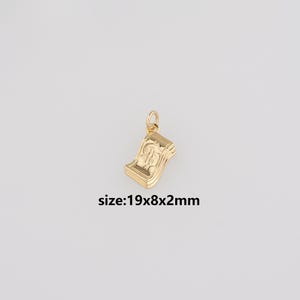 18K Gold Filled Money Pendant,Dainty Dollar Sign Charm Earrings Necklace for DIY Jewelry Making Supply