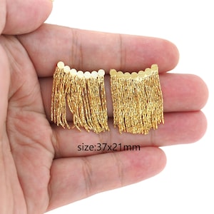 18K Gold Filled Tassel Stud Earrings,Tassel Earrings,Everyday Earrings,Minimalist Earrings