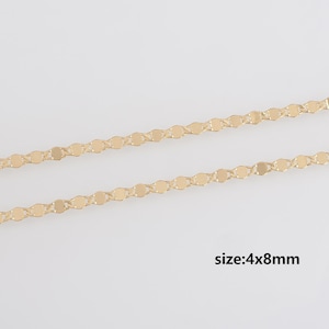 Chaîne à maillons disque rempli d'or 18 carats, chaîne à disque rond, collier minimaliste pour la fabrication de bijoux à bricoler soi-même