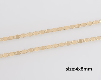 18K Gold Filled Disc Link Chain,Round Disc Chain,Minimalist Necklace for DIY Jewelry Making Supply