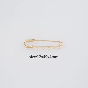 Pendentif épingle à nourrice rempli d&#39;or 18 carats, collier délicat de boucles d&#39;oreilles à breloques épingle à nourrice pour la fabrication de bijoux à bricoler soi-même