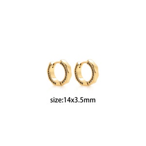 18K Gold Filled CZ Runde Creolen, Alltägliche Ohrringe, Zierliche Ohrringe, Gold Creolen