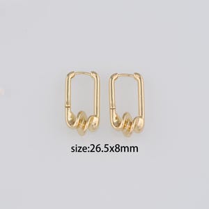 18K Gold Filled Rectangle Hoops Earrings,Dainty Hoops,Gold Huggies Hoops,Minimalist Earrings,Gift for Her