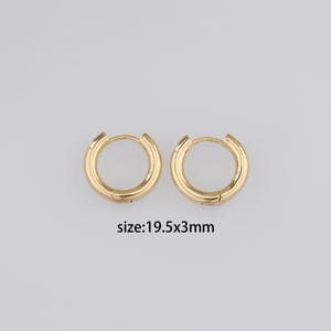 18K Gold Filled Round Hoop Earrings,Dainty Hoops,Round Huggie Hoops,Minimalist Earrings