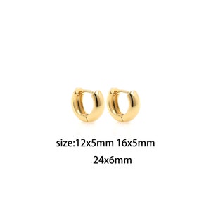 18K Gold Filled Thick Hoop Earrings,Dainty Earrings,Gold Earrings,Minimalist Earrings,Everyday Earrings