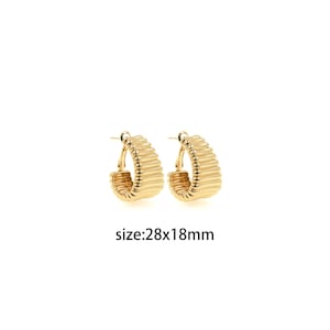 18K Gold Filled Geometric Hoop Earrings,Dainty Hoops,Round Huggie Hoops,Minimalist Earrings