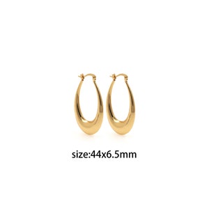 18K Gold Filled Thick Earrings,Dainty Hoop Earrings,Minimalist Earrings,Gold Hoop Earrings,Huggie Earrings