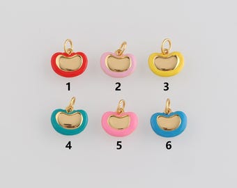 24-karaats gold filled geometrische hanger, emaille geometrische bedel oorbellen ketting voor het maken van doe-het-zelf sieraden