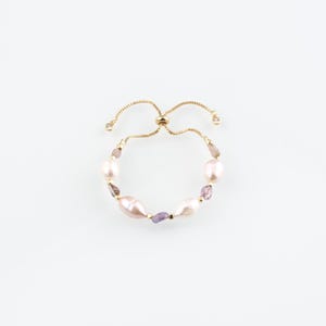 18K Gold Filled Ball Bracelet-Beaded Bracelet-Adjustable Bracelet-Gift for Her