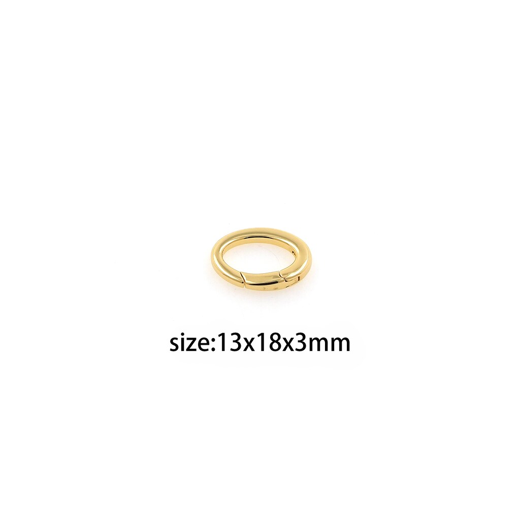 10 Moschettoni Ovali In Ottone Per Gioielli, Chiusure A Molla Piccole Per Collane E Braccialetti (8x4,5mm E 10x5,8mm)