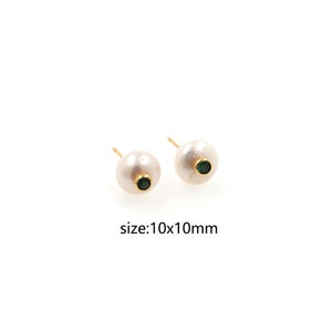 18K Gold Filled Pearl Stud Earrings,Dainty Earrings,Minimalist Earrings,Gold Hoop Earrings,Huggie Earrings