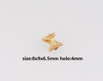 24K Gold Filled Geometric Spacer Beads,Dainty Irregular Beads,DIY Jewelry Making Supply